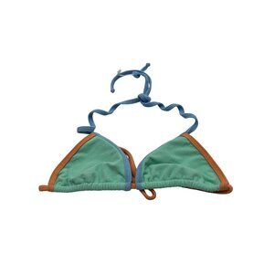 Tea You Terry Triangle Bikini Top in Green
